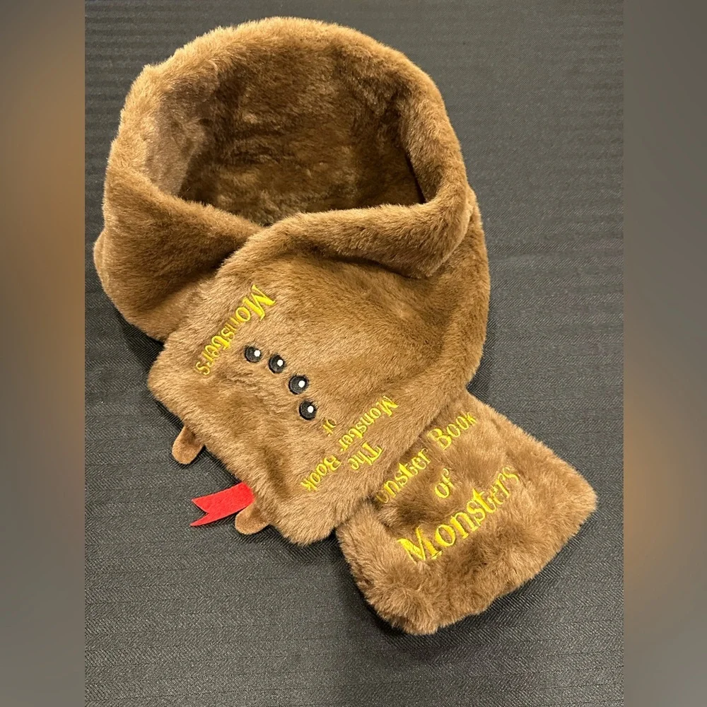 Harry Potter Brown Plush scarf by Miniso Book of Monsters NWT